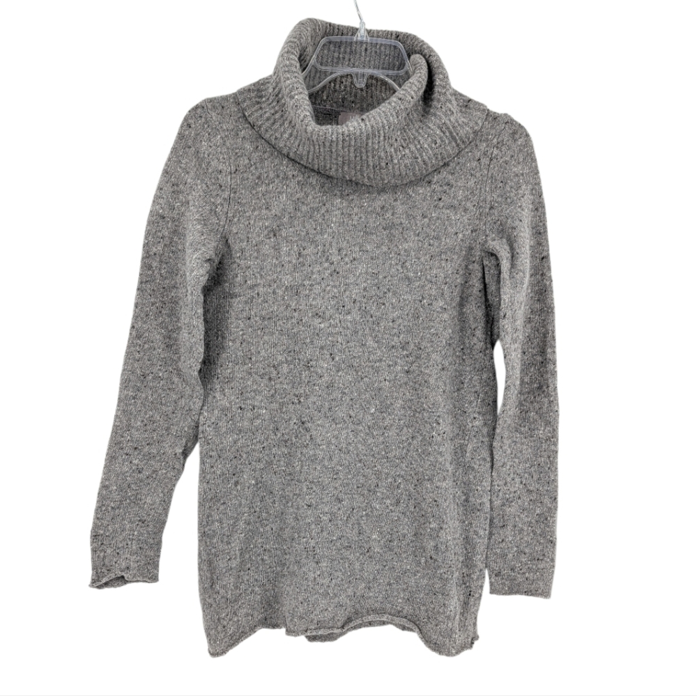 J.Jill Wool Cashmere Cozy Gray Turtleneck Sweater Size Medium